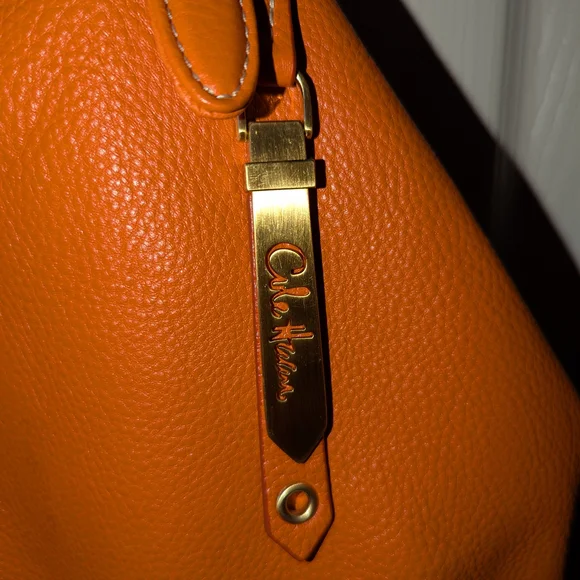 Orange Leather Tote Bag - Picture 2 of 8